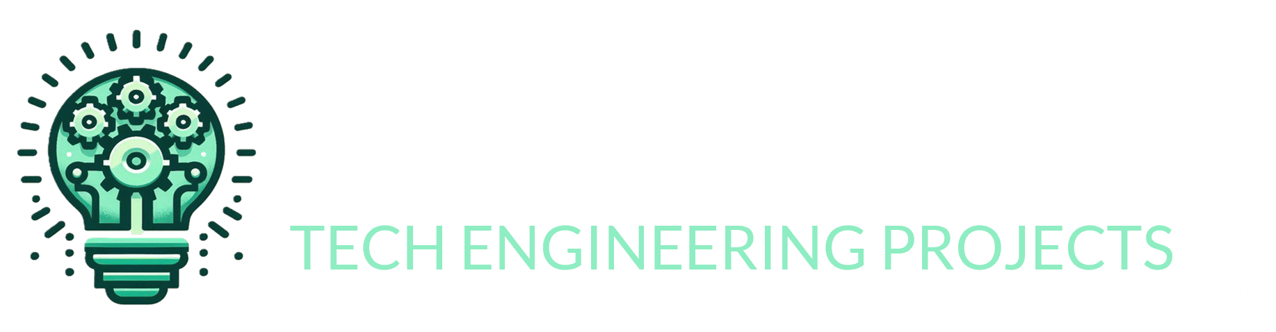 A Jadex Strategic Group branded logo for Tech Engineering Projects featuring a green stylized light bulb with internal gears, symbolizing innovative solutions in technology and engineering.