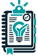 “Select ‘Inform & Consult’ for expert documentation services, depicted by a clipboard icon with a light bulb and check mark.